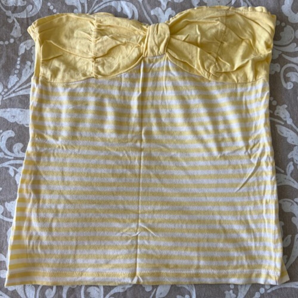 Terranova Women’s Sleeveless top Size: S two-color yellow-white